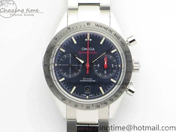 0506 Speedmaster ’57 Co-Axial OMF 1:1 Best Edition Blue Dial White Markers On SS Bracelet A Sustainable 8145